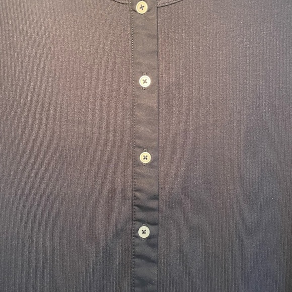 Free Assembly Navy Ribbed Button-Front Cardigan Medium BNWT - Picture 3 of 4